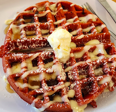 Johnny D's Waffles signature dishes Irish Skillet
Old Fashioned Waffle
Punch of Protein Omelette